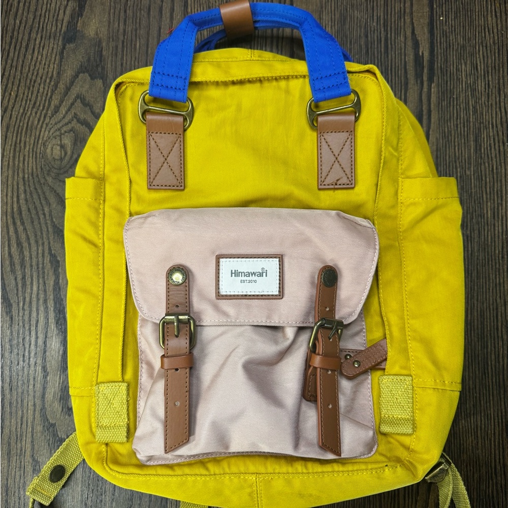 Himawari Yellow and Pink Kids Backpack
